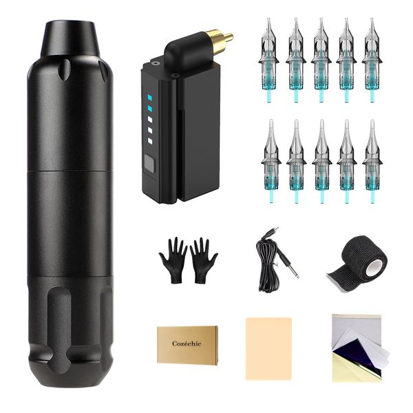 Cozéchic - Cordless Tattoo Machine Kit,Professional Tattoo Kit for Beginner
