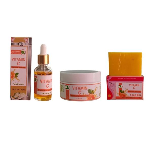 AK Vitamin C Skin Care Set | Brightening | Moisturizing - 3 Products Combo