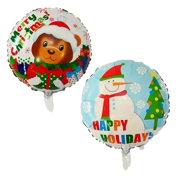 Round Christmas Balloon Set of 2