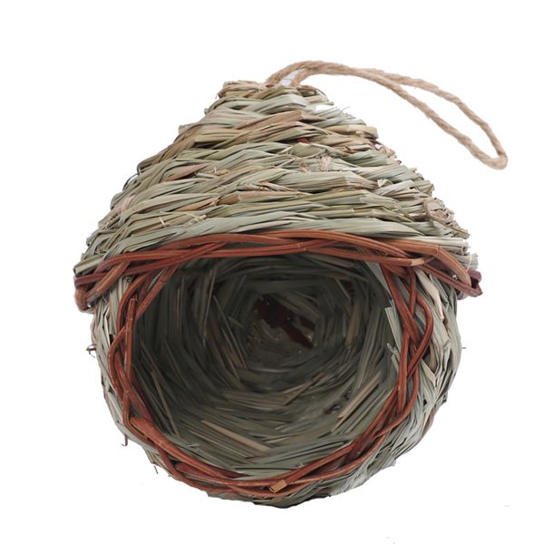Handwoven Grass Bird Nest with Dome