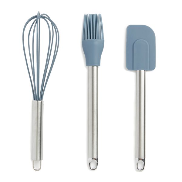 George &amp; Mason - 3 Piece Baking Utensil Set - Blue