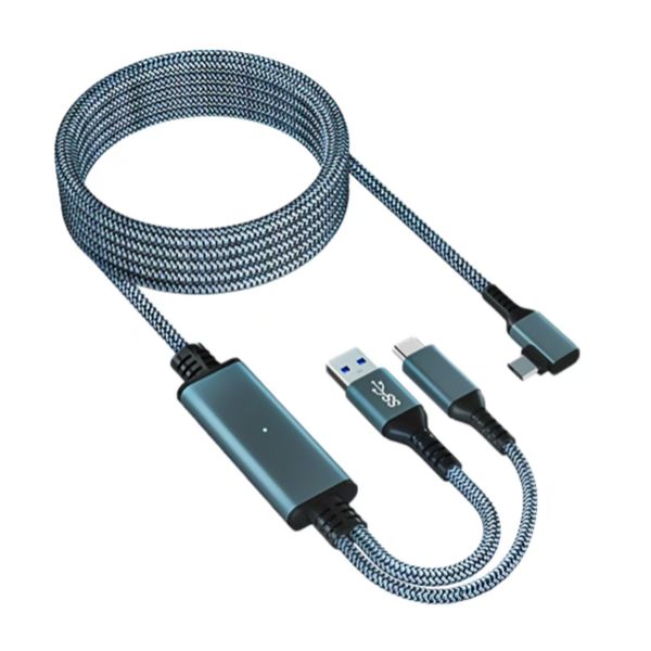 3-in-1 Link Cable with USB Compatible with Mate Quest 3 Pico4