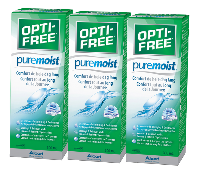 3 pack Opti-Free Puremoist