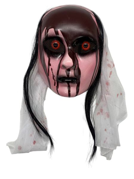 Blood-Stained Lady Halloween Face Mask