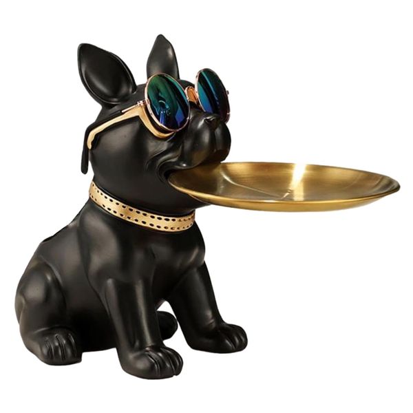 Decor Multifunctional Resin French Bulldog Key Holder Ornament 27cm