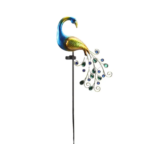 Solar Powered Peacock Ground Light for Courtyard Garden Decoration