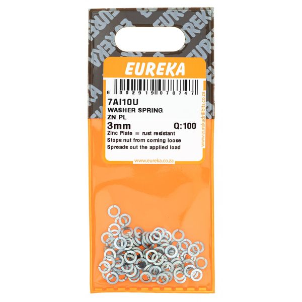EUREKA Spring Washer Zink Plated 3mm Q:100 7AI10U