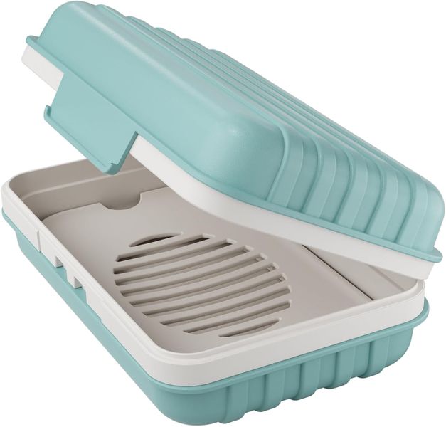 Bar Soap Holder Dish 1 Pack for Shower, Travel Soap Case with Lid