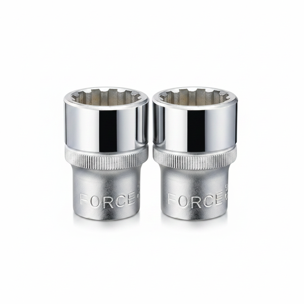 Force 27mm Spline Socket for 1/2 Inch Drive Ratchets - 2 Pack
