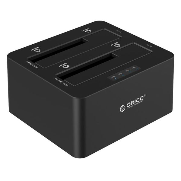 Orico USB3 2.5"|3.5" Dual-Bay HDD/SSD Dock - Black