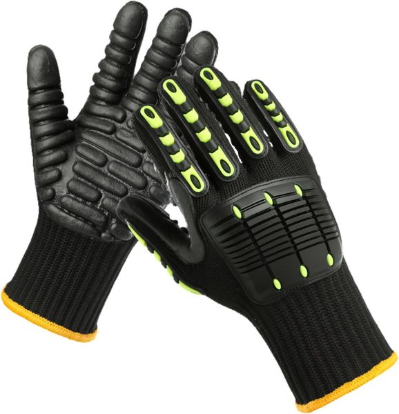Heavy-Duty Anti-Vibration Work Gloves - TPR Impact Protection