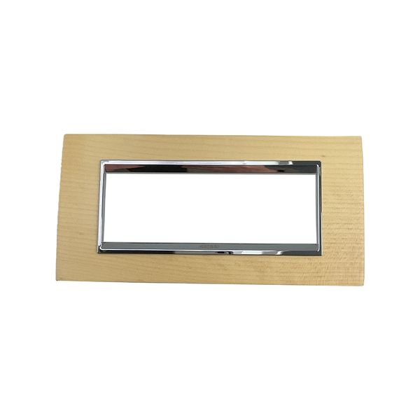 ACDC - Gewiss CHORUS LUX 6-Gang Cover Plate (Maple Wood)