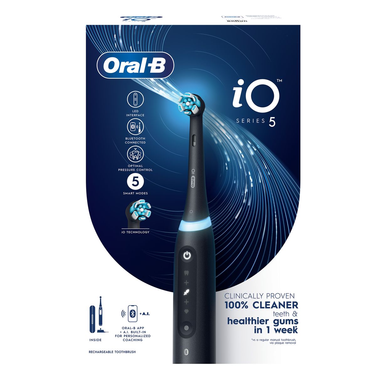 oral b io series 5 rechargeable electric toothbrush