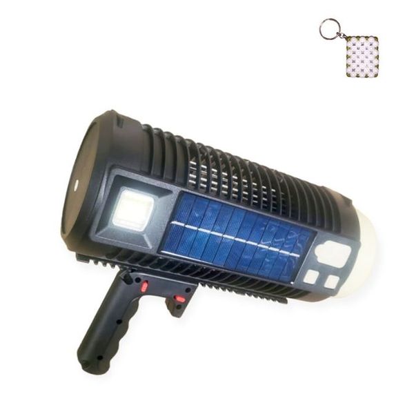 FA-5170 Black &amp; Blue Solar Powered Searchlight And A Keyholder