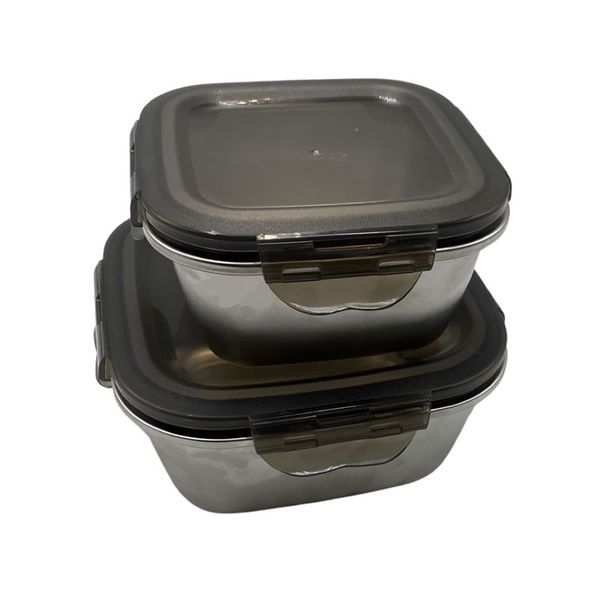 2-Piece Stainless Steel Food Containers - F49-8-659