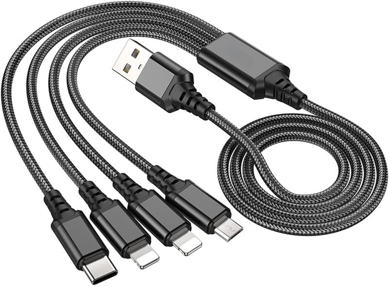 4-in-1 | 2 IOS + Micro + Type-C Fast &amp; Stable Charging Cable For Phones X76