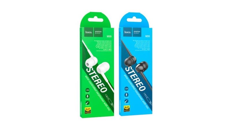 Wired Earphones 3.5mm M99 with mic - 2 Pack