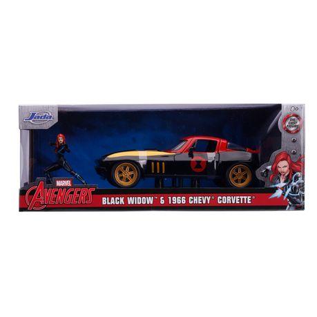 Jada Marvel Black Widow 1966 Chevrolet Corvette 1:24 with