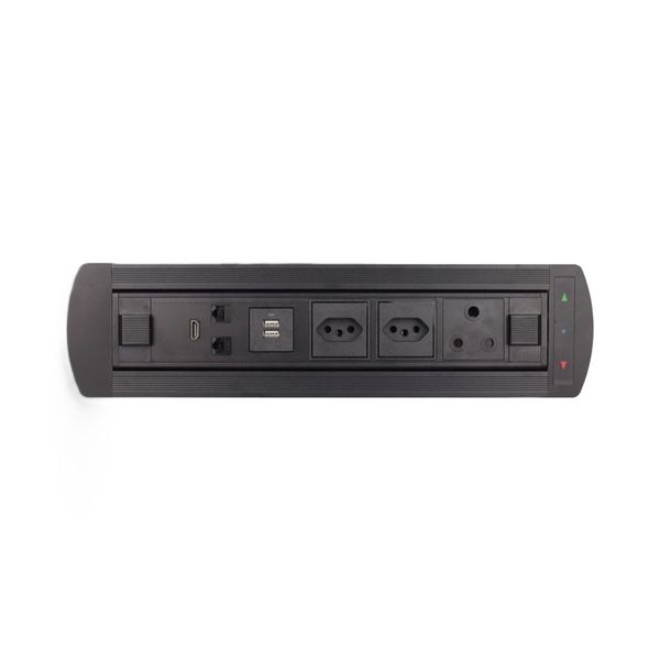 Electronic Desktop Power Pop-up with AV Hub