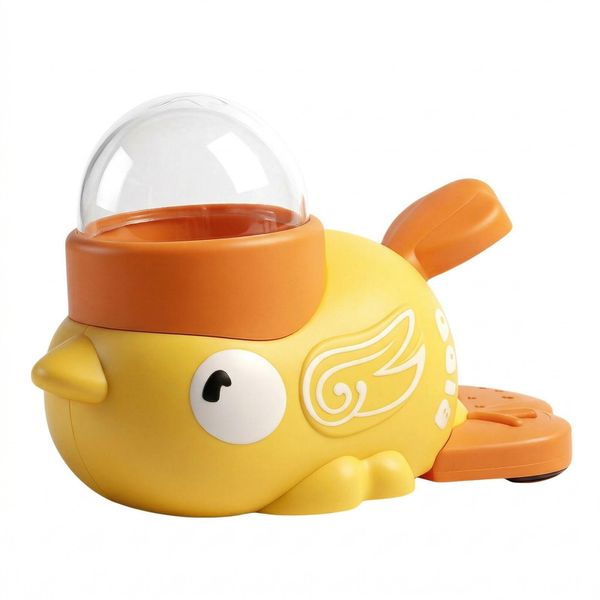 2-in-1 Duck Cat Treat Dispenser &amp; Interactive Puzzle Bowl - Yellow