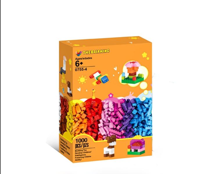 1000 Pieces Building Blocks Set, Bulk Bricks for Kids, Compatible with Lego