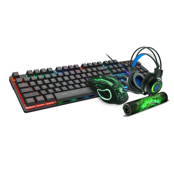 High Quality 4 in 1 Gaming Combo Wired Keyboard Set Pack GK-490