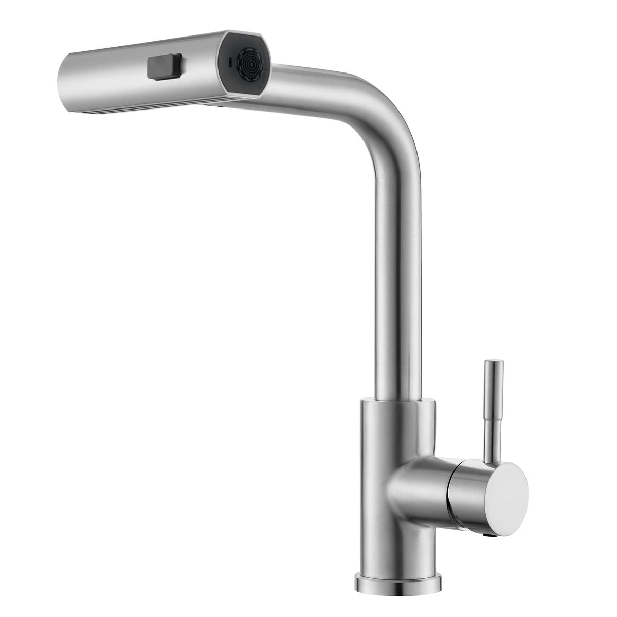 Pull-out faucet, hot and cold water, telescopic stainless steel faucet