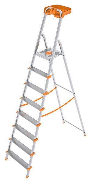 Colombo 174cm 8-Step Non-Slip Wide Platform Ladder with Tools Case - Attica