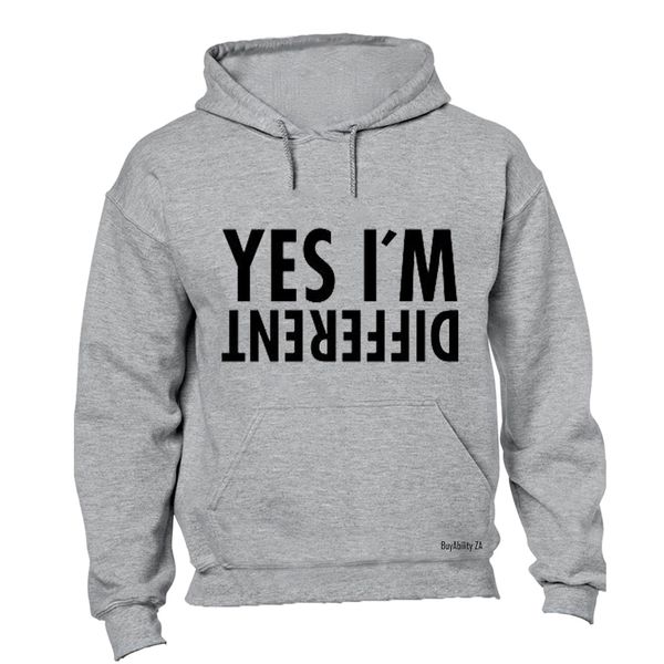 Yes, I'm Different Mens Hoodie - Grey