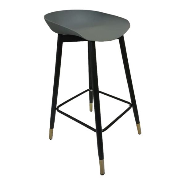SMTE - Aia Quality Sturdy Square Bar Stool Black Legs 75cm