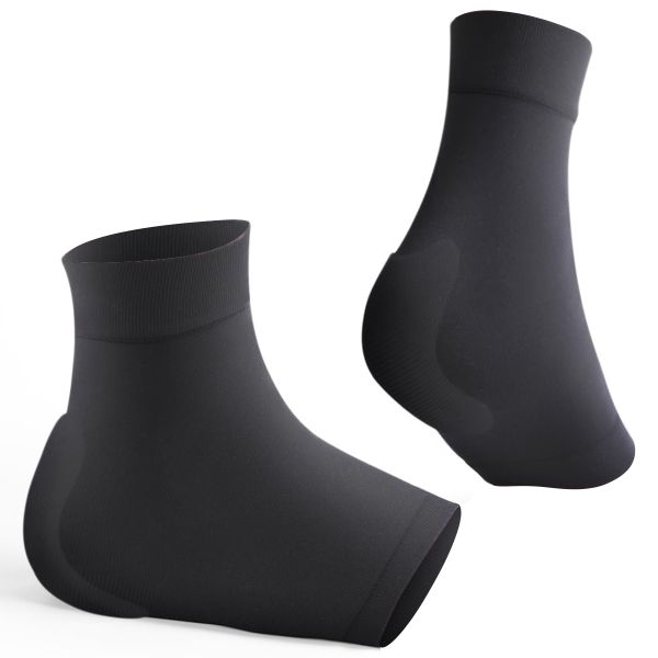 QYNIAL Achilles Tendon Heel Protector Compression Padded Sleeve Socks-1Pair