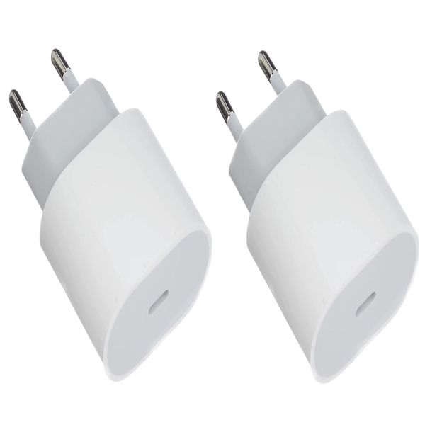Fast Charging 20W USB-C Adapter for iPhone : Pack of 2