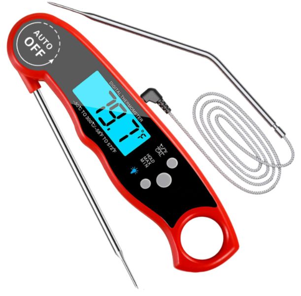 Instant Read Digital Meat Thermometer With Two Temperature Probes