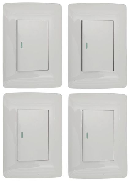 Hello Today White Single Lever 2 Way Light Switch - 4 Pack