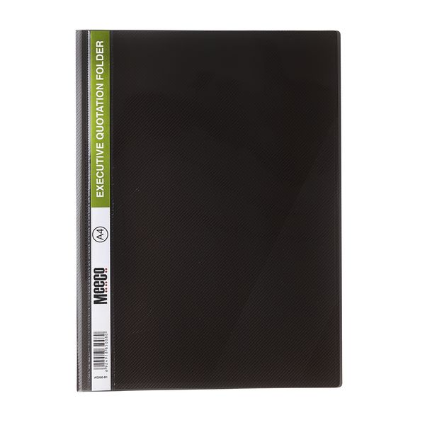 Meeco Premium Quotation Folder Black 5 Pack