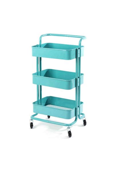 Dream World 3 Tier Multifunctional Storage Trolley - Blue