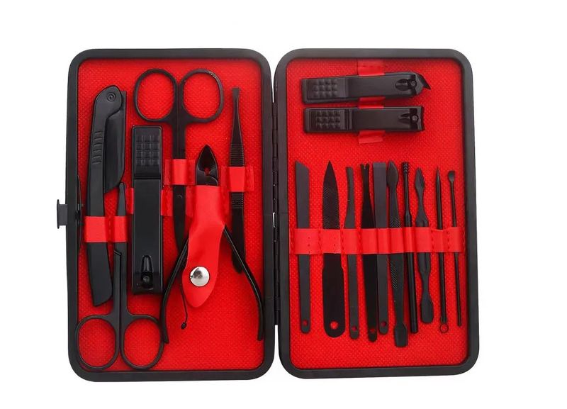 Manicure Pedicure Set Nail Clippers Kit 18 Piece Trimming &amp; Grooming Tools