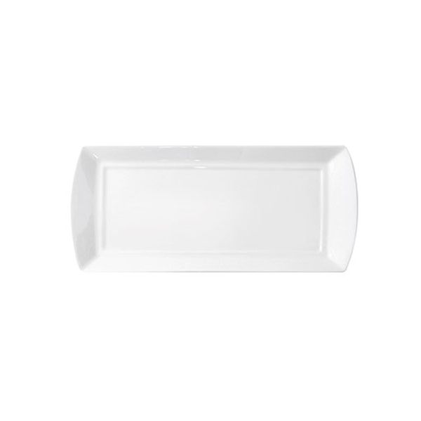 Fortis Accent White Rectangular Plate With Handle 29cm 12 Pcs