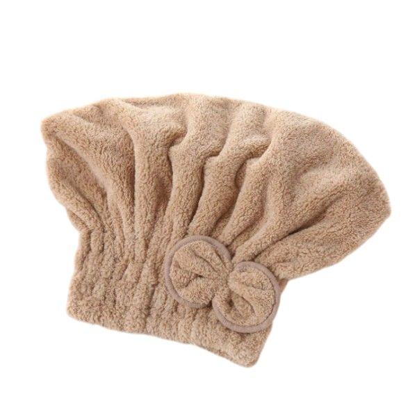 Ultra-Soft Microfiber Hair Drying Cap - Brown