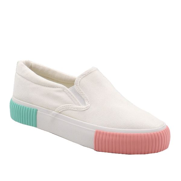 Ladies Colour Block Outsole Slip on Sneakers