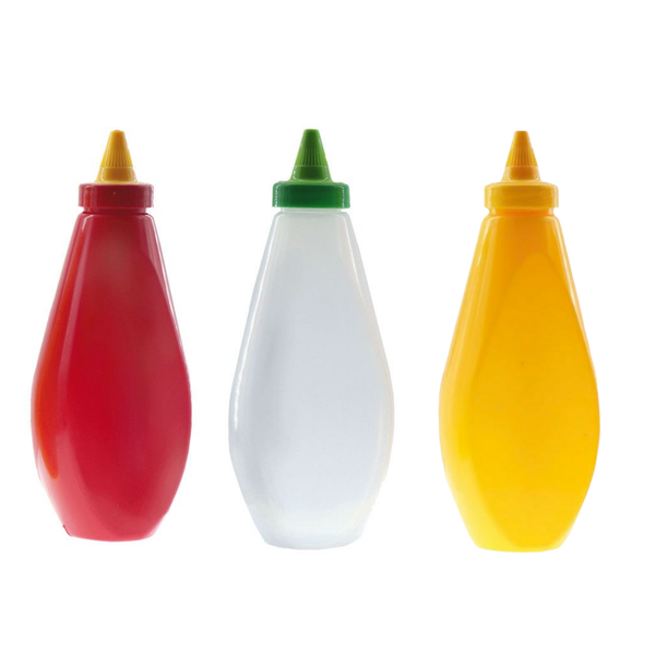 Fructus Plastic 500ml Suace Squeze Bottle for Ketchup, Mustard &amp; Vinegar