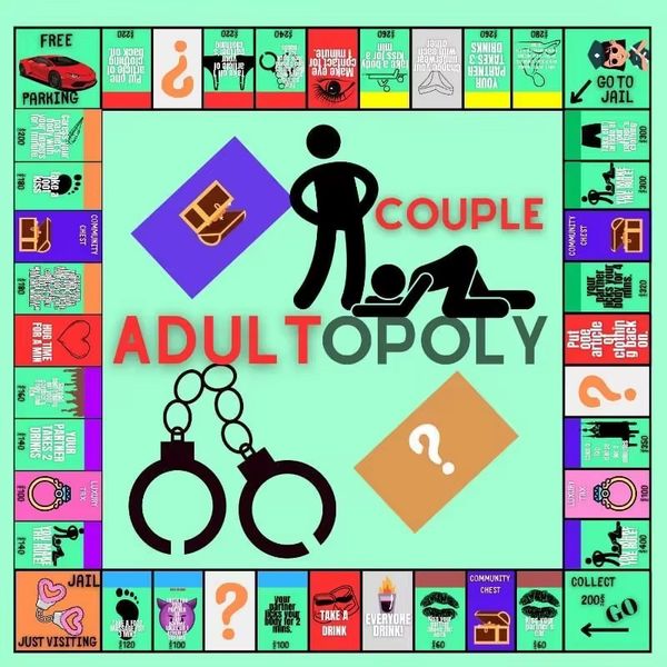 Couple Adultopoly Board Game - Fun and Naughty Date Night Game