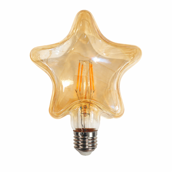 Dr Light LED Filament Bulb Star Shaped Amber E27 - DRWBA05