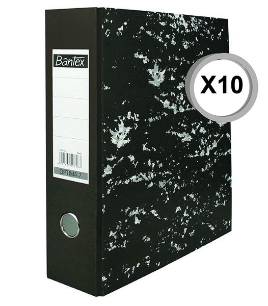 Bantex, A4 Lever Arch File, Board, Mottle, 70mm Spine, No Rado, 10Pack