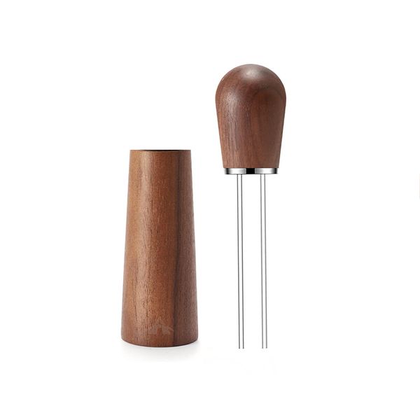Wooden Coffee Stirrer Coffee Stirring Tool Coffee Powder Distributor-Brown