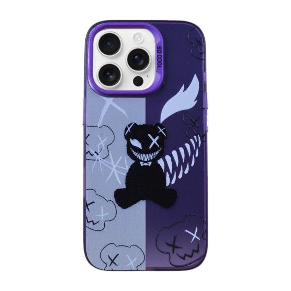 Mischievous Bear Phone Case Compatible With IPH 16 Pro Max - Green