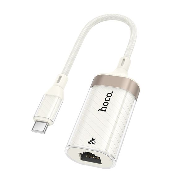 Type-C Gigabit Ethernet Adapter-USB-C to RJ45 Network Converter hoco. UA41B