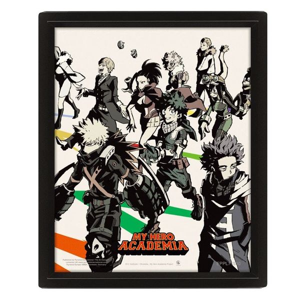 My Hero Academia - Framed 3D Lenticular Poster (25cm x 20cm)