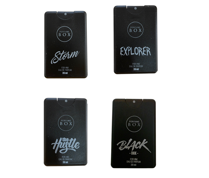 Perfume Box Pack of 4 For Him Pocket Size Colognes 20ml Bottles