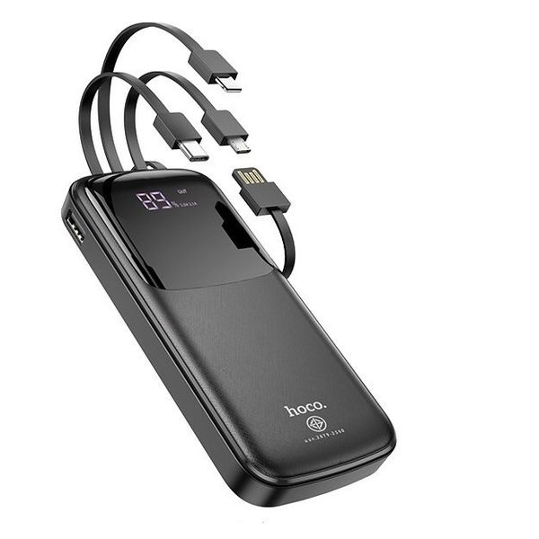 Hoco "DB07" Large Screen 10000mAh Power Bank with Four Built-in Cables